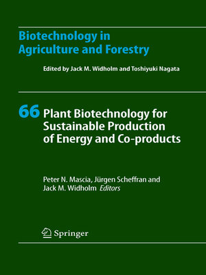 cover image of Plant Biotechnology for Sustainable Production of Energy and Co-products